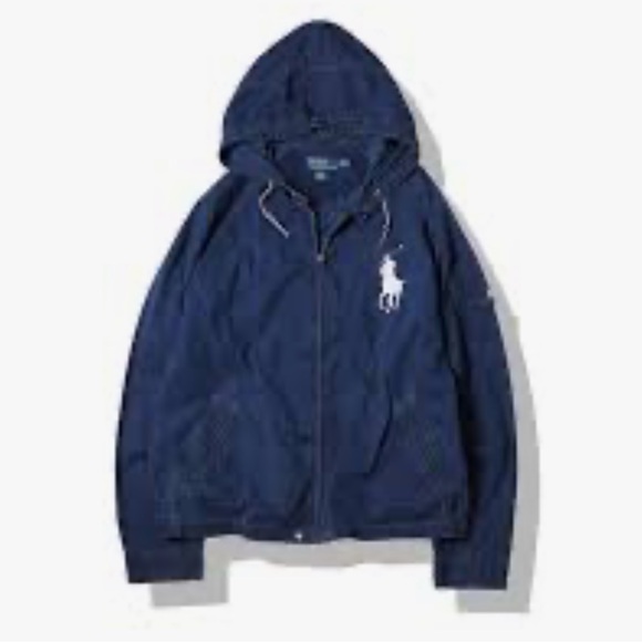 Polo Ralph Lauren Navy Big Pony Windbreaker Jacket Size M